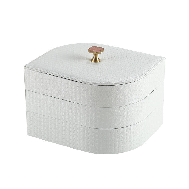 High-grade Multilayer Fine Leather Jewelry Box