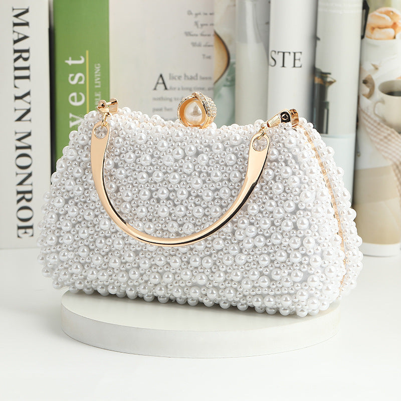 Pearl Handheld Dinner Handheld Handle Shoulder Bag