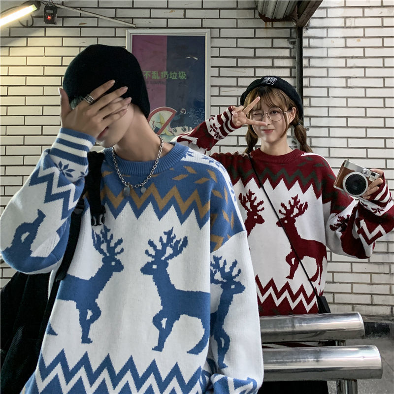 Loose Lazy Knitted Winter Crew Neck Sweater
