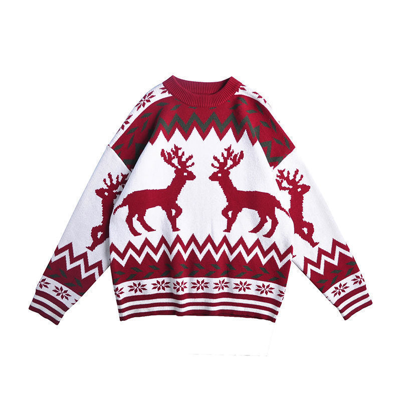 Loose Lazy Knitted Winter Crew Neck Sweater
