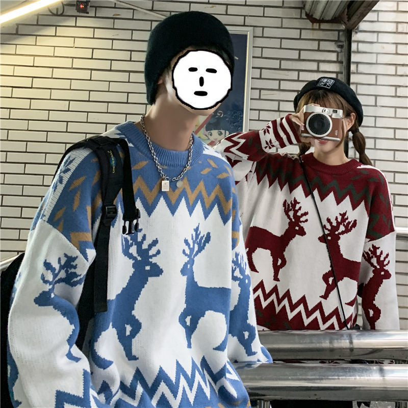 Loose Lazy Knitted Winter Crew Neck Sweater