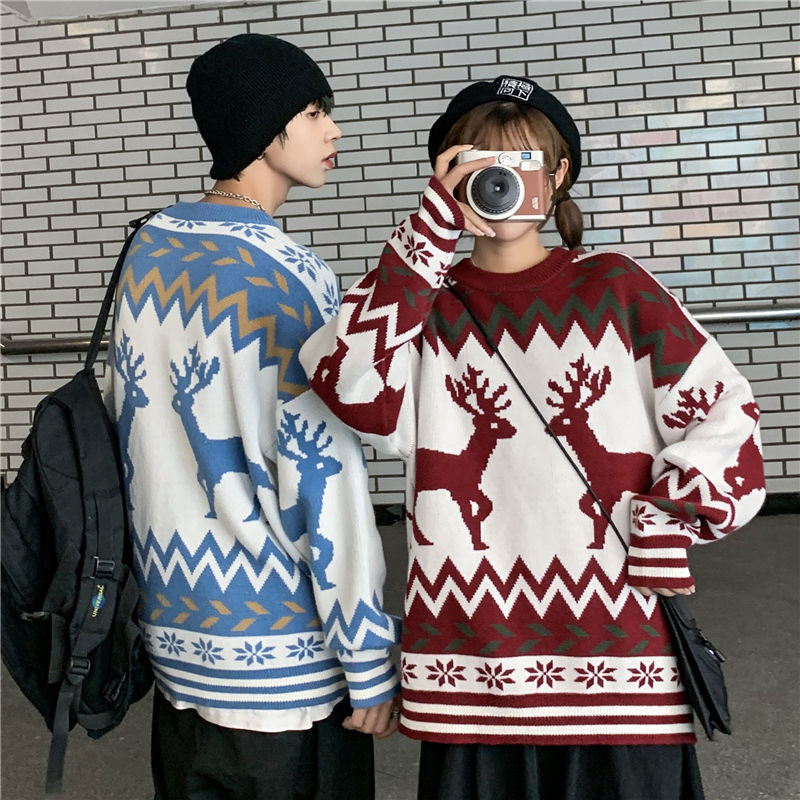 Loose Lazy Knitted Winter Crew Neck Sweater