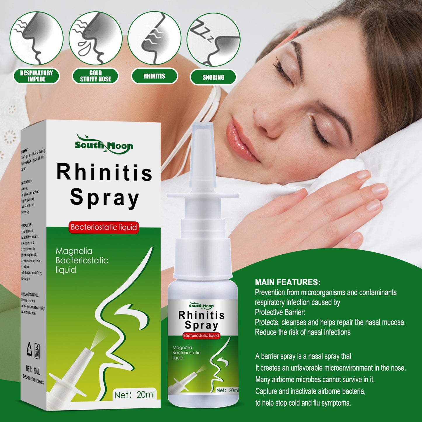Sneeze Nasal Shuntong Herbal Bacteriostatic Liquid