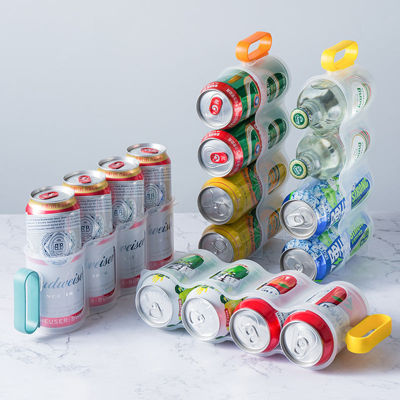 Refrigerator Storage Box Drawer Type Beer Cola Sort Out Basket Plastic Finishing Frame Home Kitchen Beverage Organizer