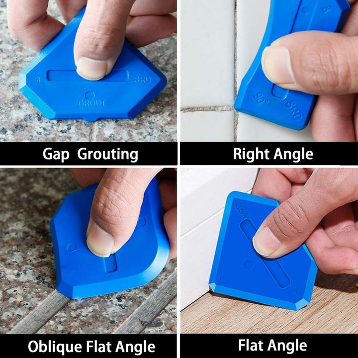 11Pcs Silicone Caulking Tools 3 In1 Grout Removal Tool(Stainless Steelhead)&Grout Remove Scraper, Caulk Remover for Kitchen/Bathroom/Window