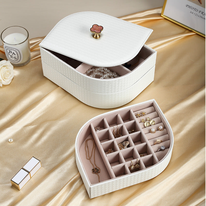 High-grade Multilayer Fine Leather Jewelry Box