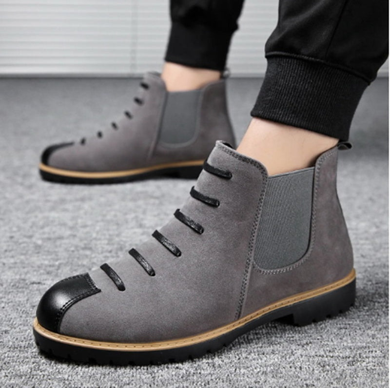 Martin Boots Men's Short Boots Chelsea Leather Boots