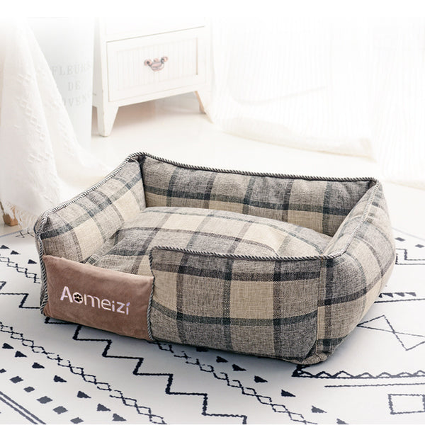 Pet Household Cat And Dog Kennel Sleeping Removable And Washable Mat Plus Velvet