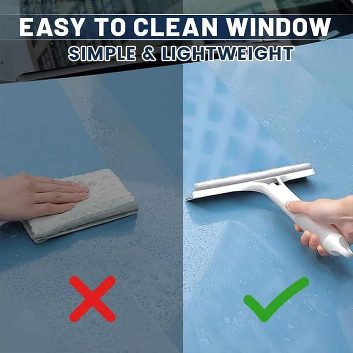 3 in 1 Window Cleaning Scraper, 2025 New Squeegee for Shower Glass, 3 in 1 Spray Function for Glass Doors for Windows Glass, Mirrors Scraper, Brush. All-Purpose Window Cleaner Tool