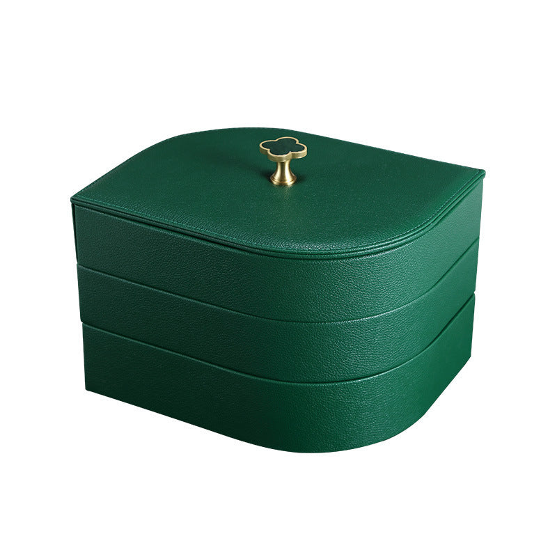 High-grade Multilayer Fine Leather Jewelry Box