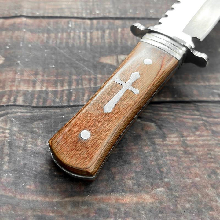 [Stainless Steel] Sharp Stainless Steel Fixed Blade Hunting Knife | Stainless Steel | ABS Anti-Slip and Labor-Saving Handle, Convenient Nylon Sheath | Hunting, Fishing, Hiking, Wilderness Survival, Tactical | Outdoor, Multifunctional