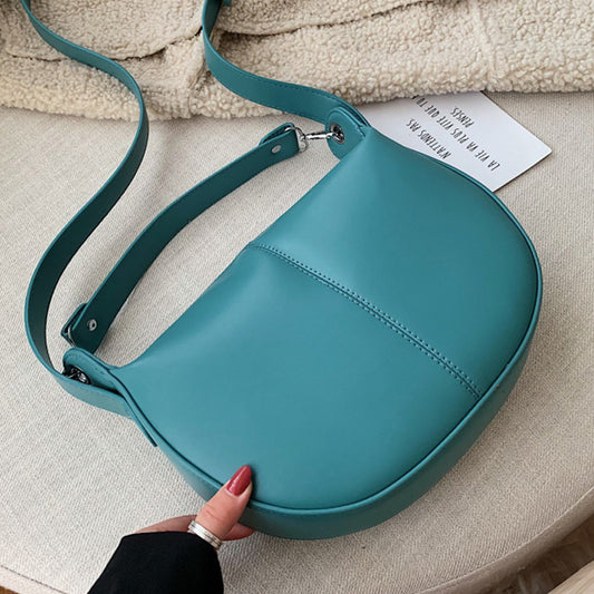 All-match texture diagonal simple shoulder bag