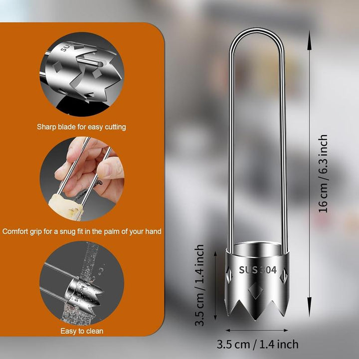 2 Pcs Fruit and Vegetable Corer Tool, Red Bell Pepper Seed Corer, Stainless Steel Fruite Corer, Universal Core Remover with Ergonomic Handle, for Vegetables Fruit Corer Kitchen Gadget