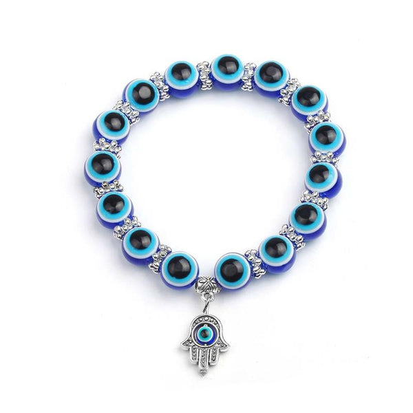 Hamsa Hand Bracelet for Protection and Luck Handmade Link Bracelets for Women Men Amulet Jewelry