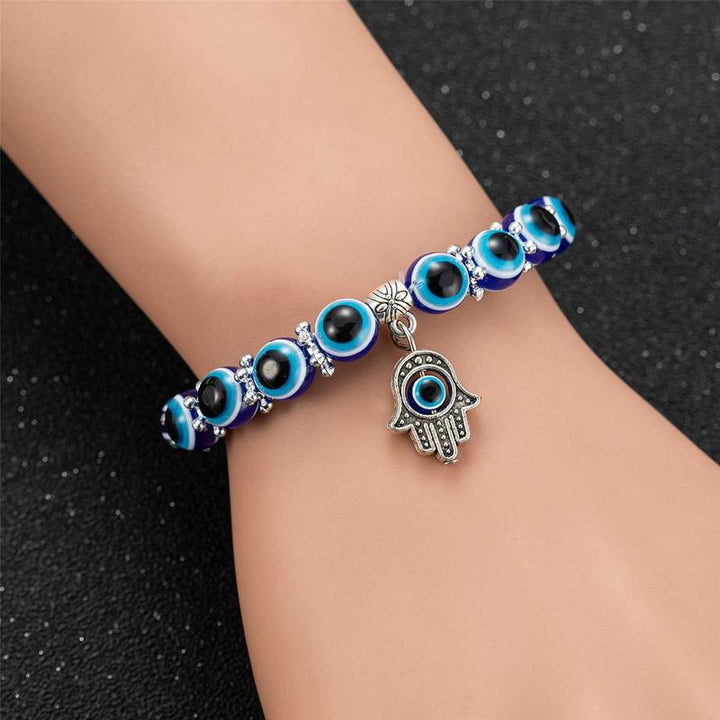 Hamsa Hand Bracelet for Protection and Luck Handmade Link Bracelets for Women Men Amulet Jewelry