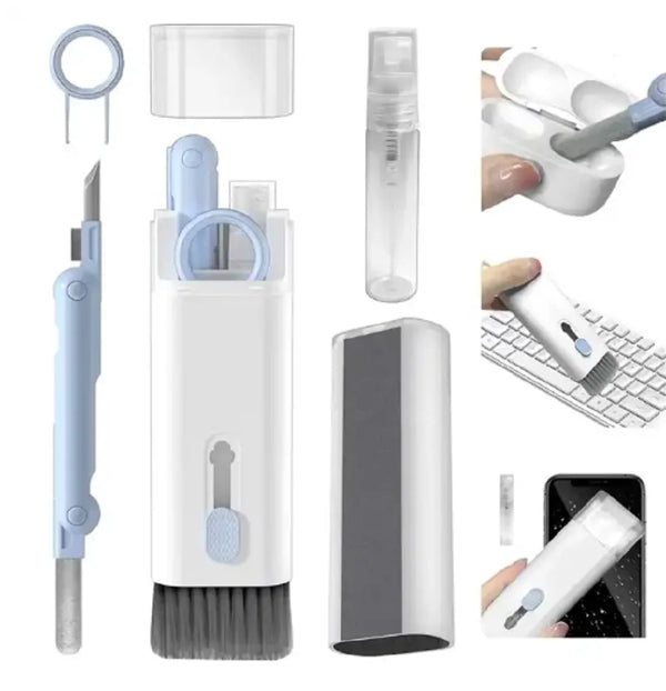 7-In-1 Multi-Device Cleaning Kit – Versatile Dust Brush for Keyboards, Screens & Earphones for Computers, Tablets & Bluetooth Devices