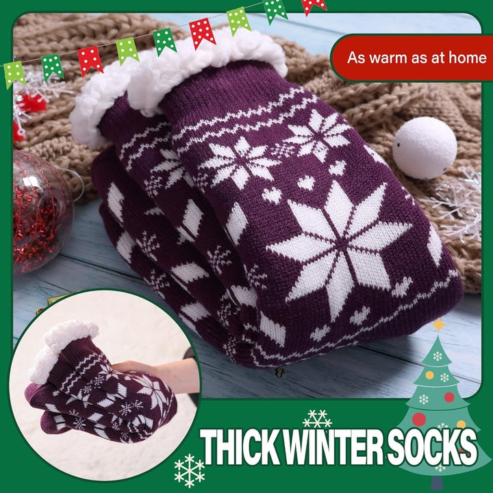 Womens Slipper Fuzzy Socks Non Slip Winter Warm Soft Fluffy Cozy Fleece Lining Home Socks