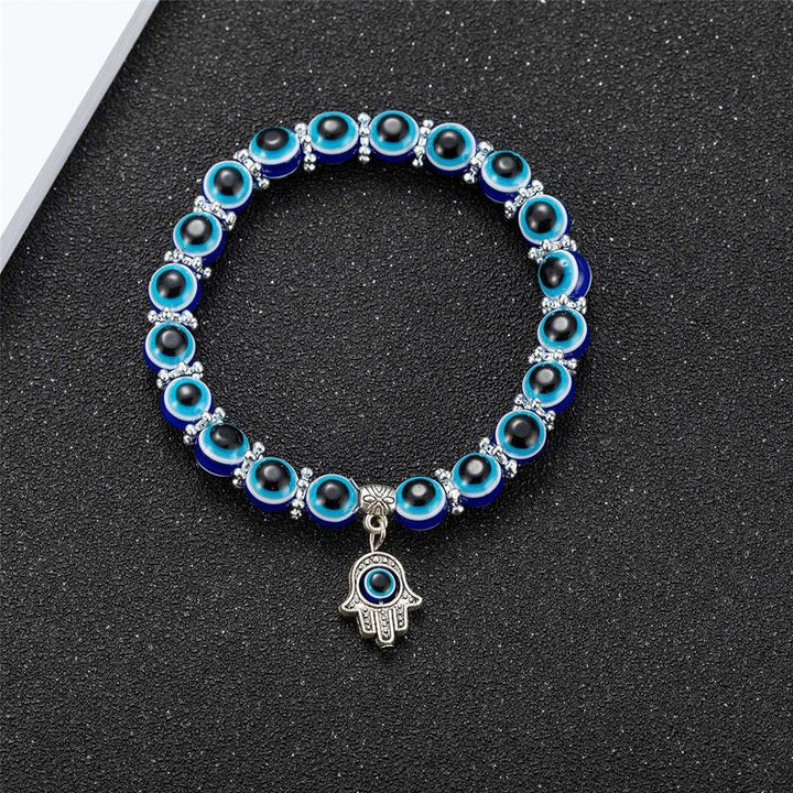 Hamsa Hand Bracelet for Protection and Luck Handmade Link Bracelets for Women Men Amulet Jewelry