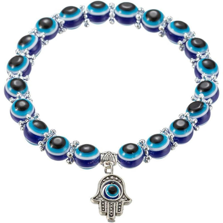 Hamsa Hand Bracelet for Protection and Luck Handmade Link Bracelets for Women Men Amulet Jewelry